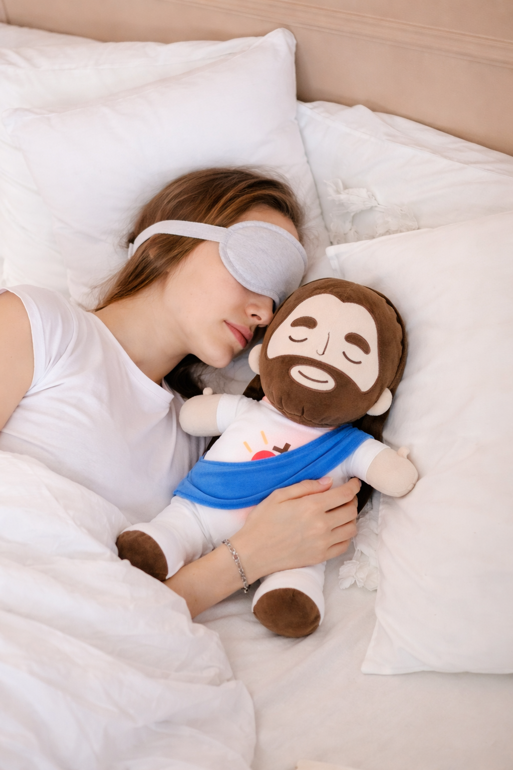 Meetcalmi™ - Peluche reconfortante de Jesús y María con efecto respiración